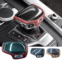 Gear Shift Knob Trim Cover For Audi A4 S4 B9 A6 S6 C8 Sline Allroad Quattro Q5 SQ5 Q7 A5 A7 Q8 Car Interior Styling Accessories