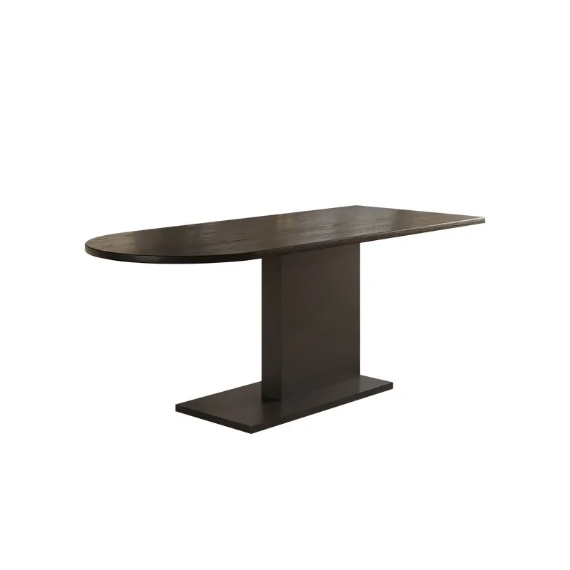 

French household solid wood dining table and chairs Small apartment against the wall Dining table Medium
