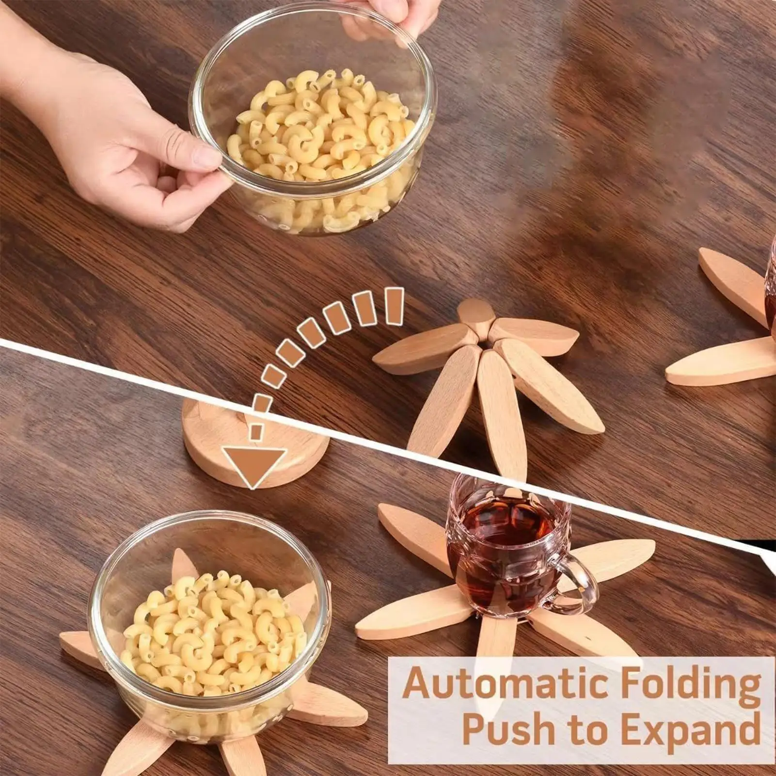 

Деревянный набор подставок в форме дерева, звездный дизайн, деревянный штатив, подставка для столовых приборов с подставкой и салфетками, складной набор подставок в форме дерева для посуды, тарелок