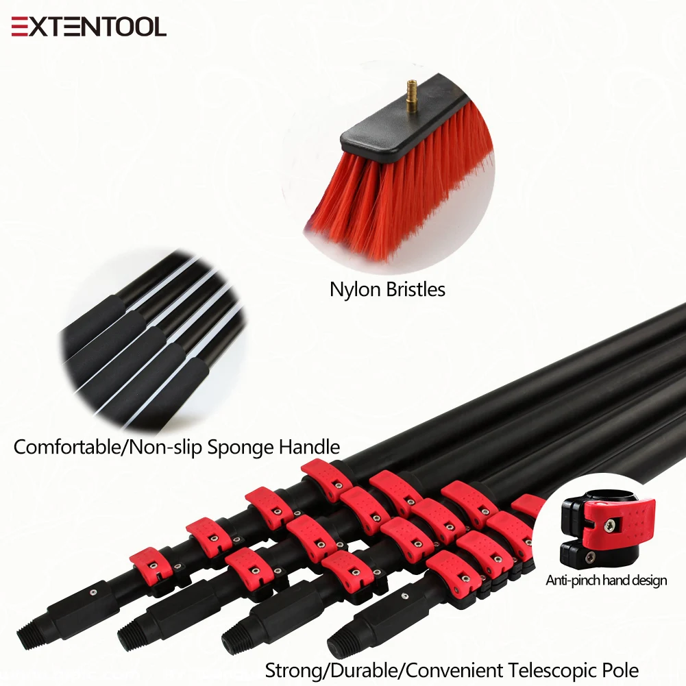 Extendool-kit de limpeza telescópica com poste telescópico 20ft, sistema relacionado à água