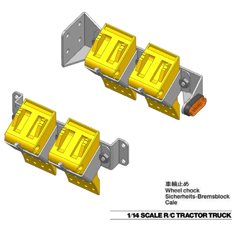 2 pçs pneu de borracha chinelo skid trazer luzes posição suporte para 1/14 tamiya rc caminhão scania 770s volvo benz arocs homem carro