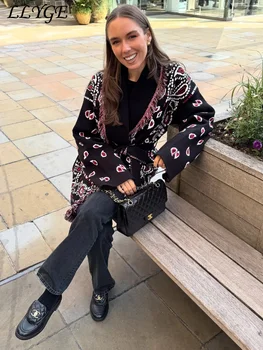 Elegant Knit Jacquard Tassel Belt Cardigan Women Lace Up Lapel Long Sleeve Warm Sweater 2026 Autumn Winter Lady Knitwears New 4 Elegant Knit Jacquard Tassel Belt Cardigan Women Lace Up Lapel Long Sleeve Warm Sweater 2026 Autumn Winter Lady Knitwears New 4