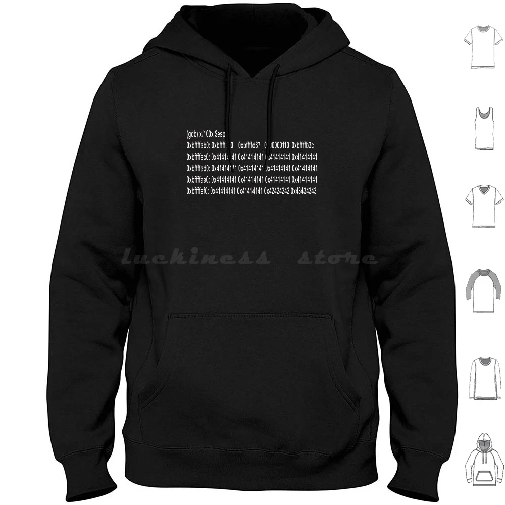 Cyber Security-Hacker-Buffer Overflow Gdb Hoodies Long Sleeve Hacker Buffer Overflow Ethical Hacker Linux Linux Cyber