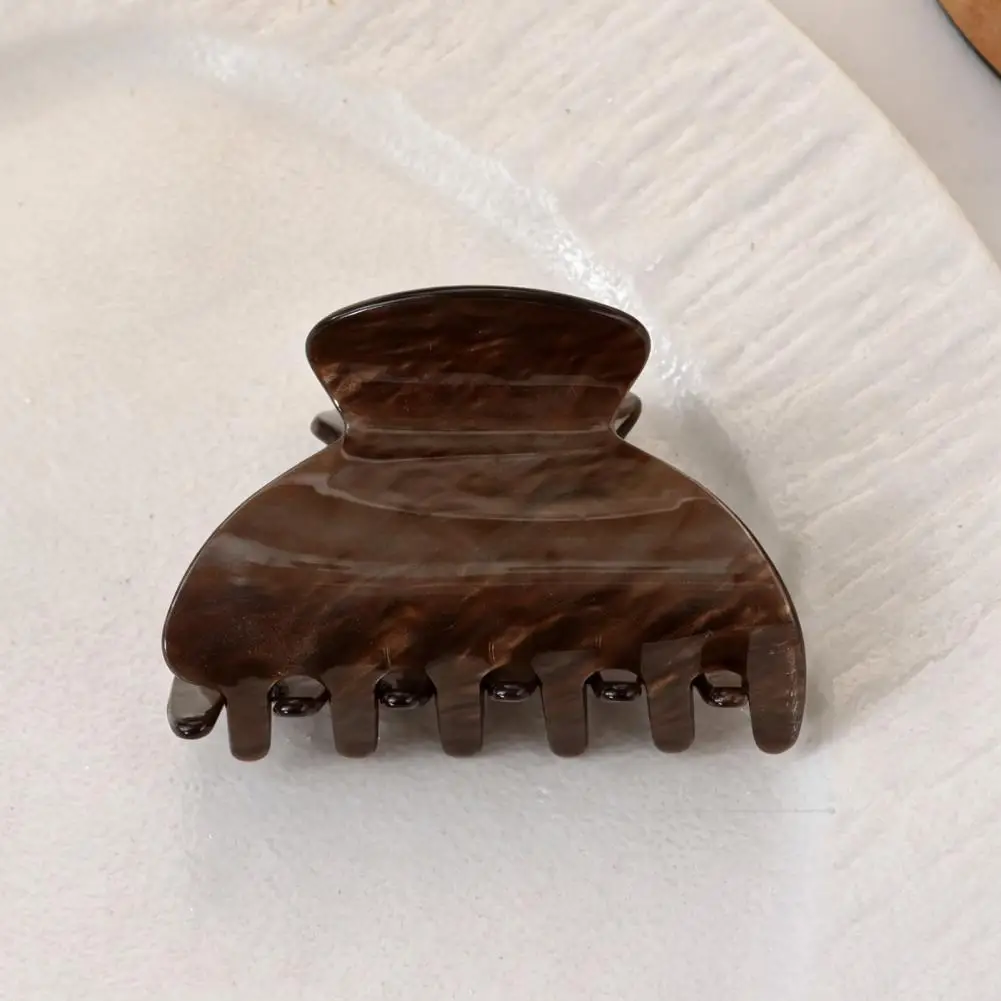 Long-lasting Hair Clip Shark Hair Claw for Women Non-slip Acrylic Hair Clip with Fine Teeth Matte Shell Texture for Half-tied