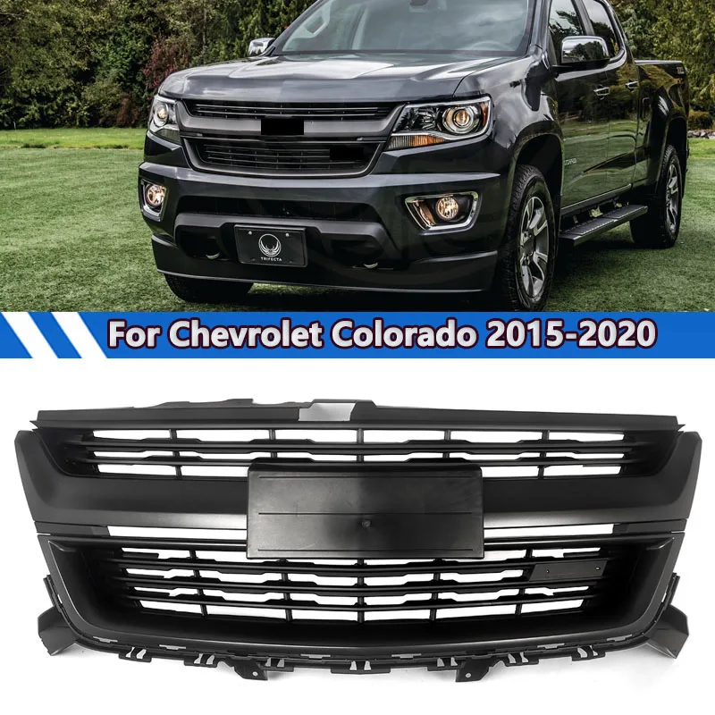 

Front Grills Assembly For Chevrolet Chevy Colorado 2015 2016 2017 2018 2019 2020 Front Bumper Upper Grille Air Inlet Grills Gray