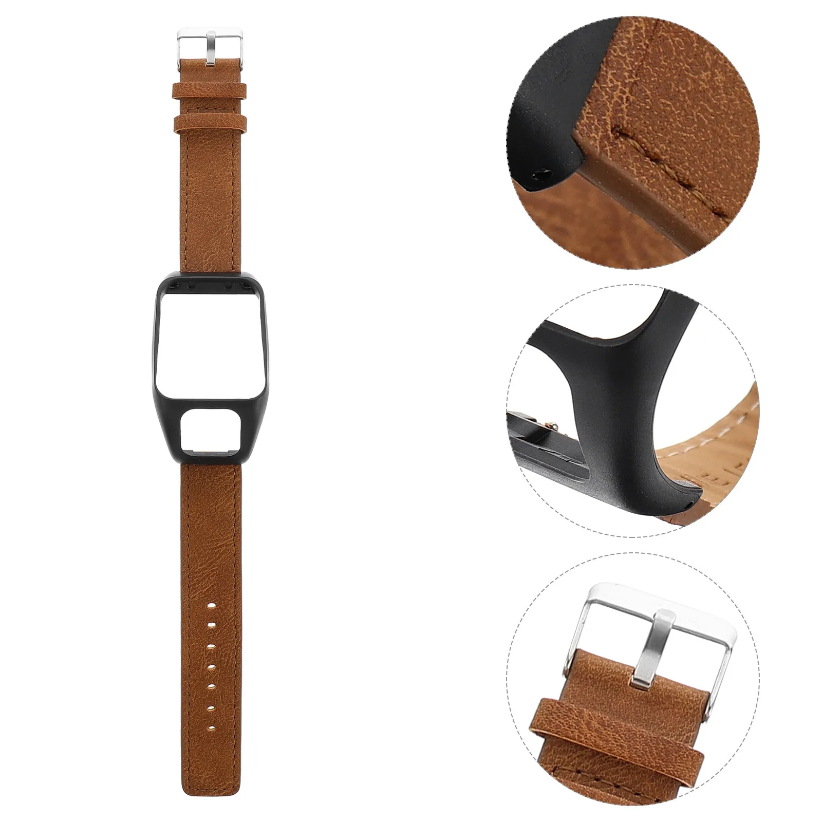 

Watch Strap Compatible with Tomtom Runner 3 Adventurer Vintage Textured Band Scratch Resistant Secure Fit for Sports