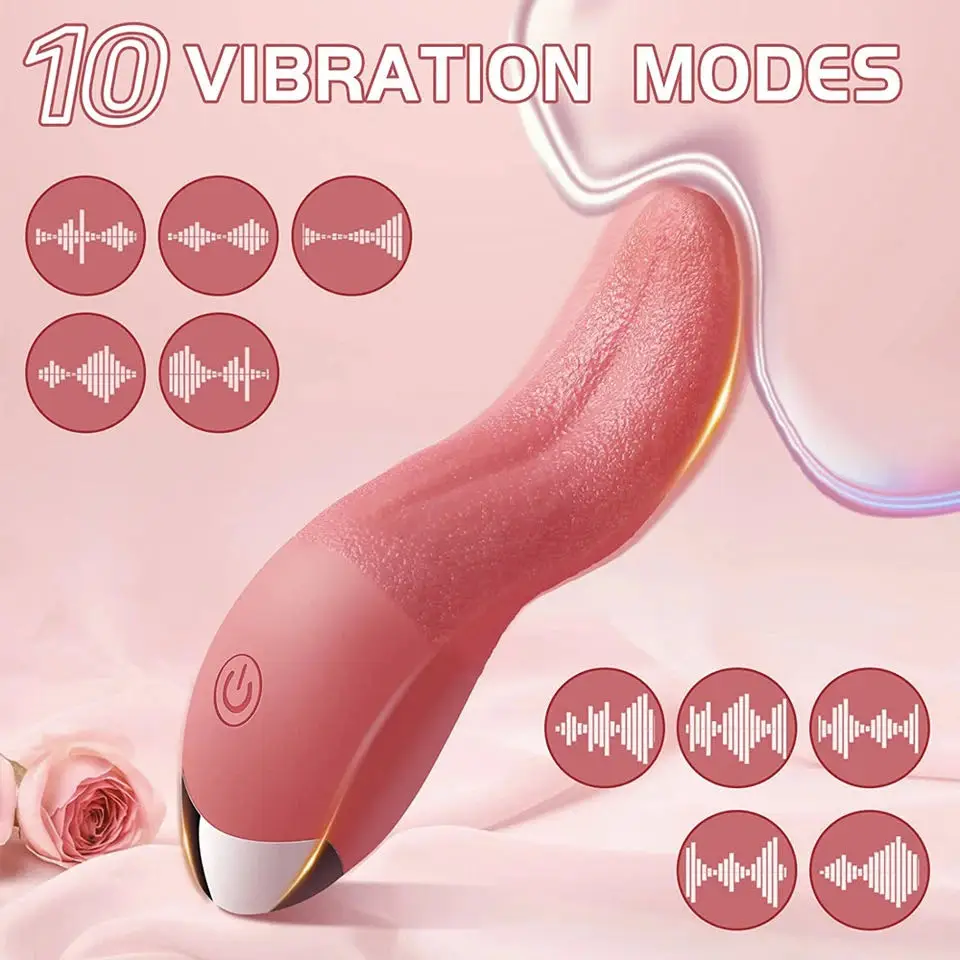 Dildo Sex Spielzeug Vibrator Masturbation Werkzeuge für Frauen Zunge Lecken Klitoris Stimulator Vibrator Paar Sex Maschine Erwachsene Produkt
