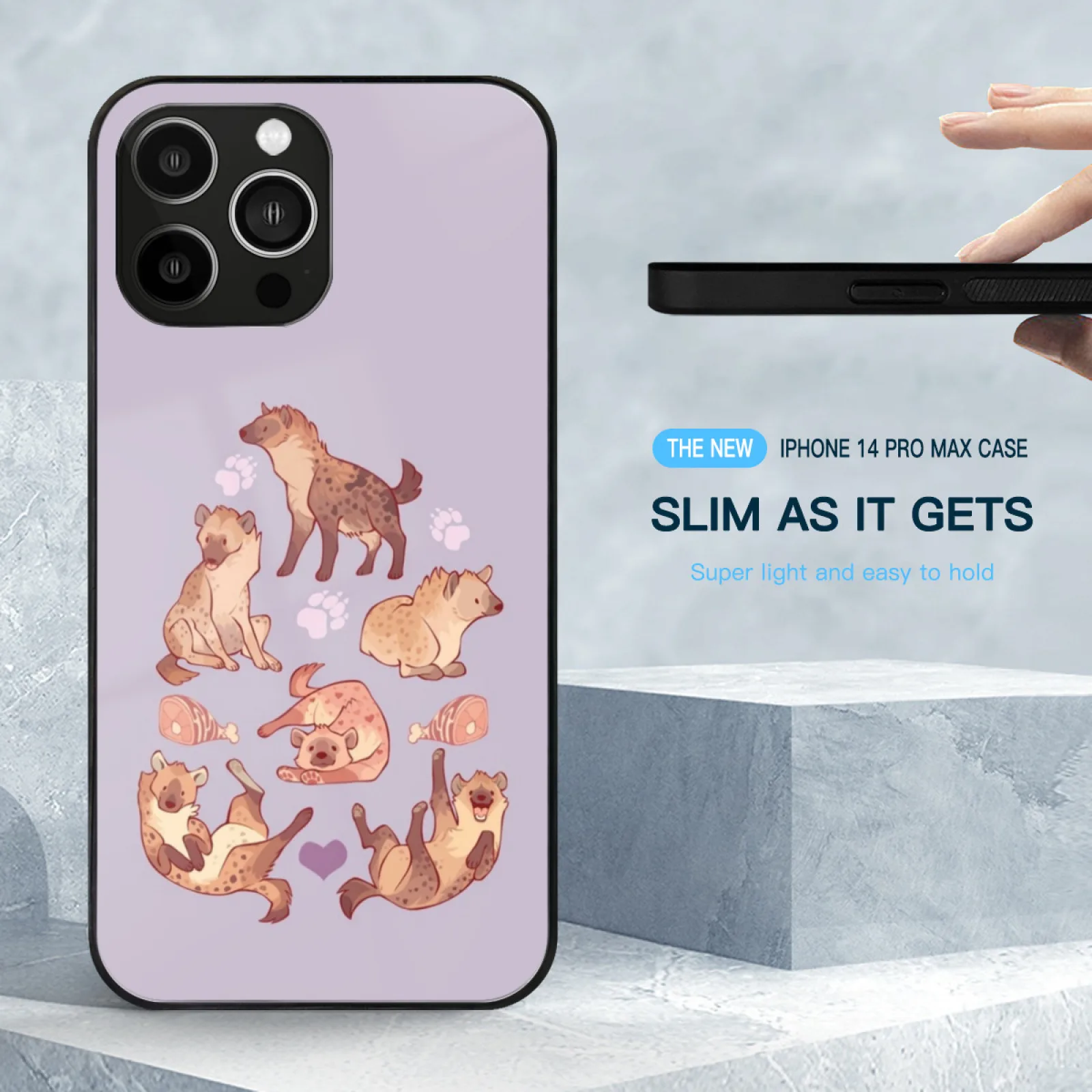 Spotted Hyena No Text Glass Case For Apple Iphone 15 14 13 Pro 12 11 7 8 Plus Xr X Xs Max Tempered Phone Cover Spotted Hyena