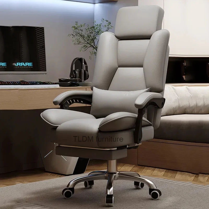 

Swivel Desk Office Chair Ergonomic Modern Mobile Luxury Leather Gaming Chair Computer Comfortable Sillas De Oficina Furniture