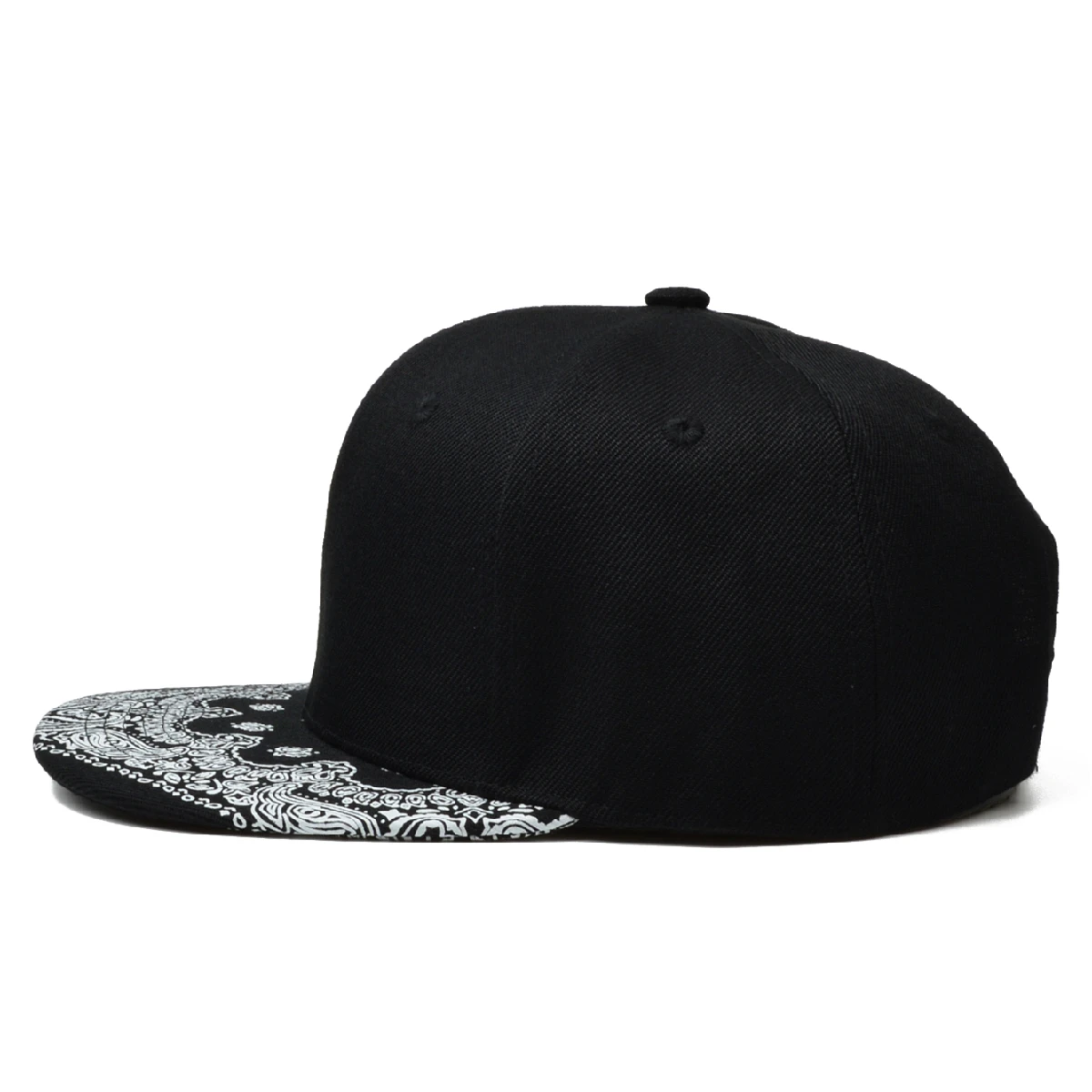 Print Black Snapbacks for Men Women Hip Hop Street Baseball Hats Sun Outdoor Snapback