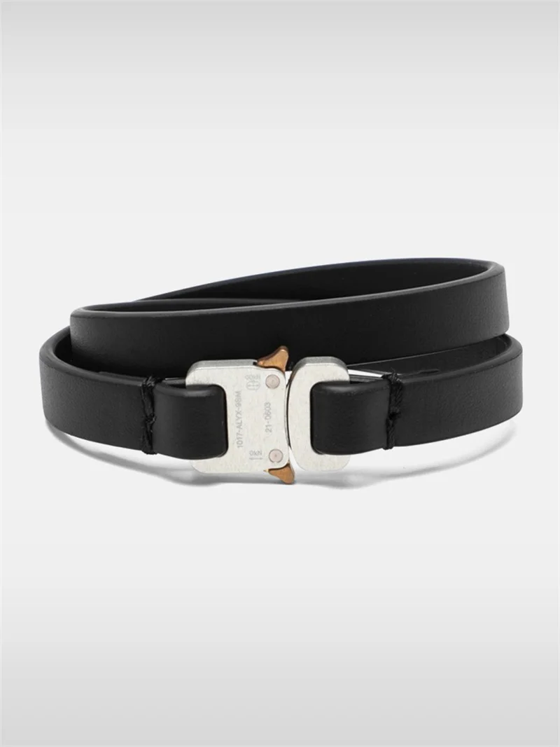 Pyc 21ss genuine leather narrow waistband for men and women with spring locking buckle can be used as a bracelet necklace