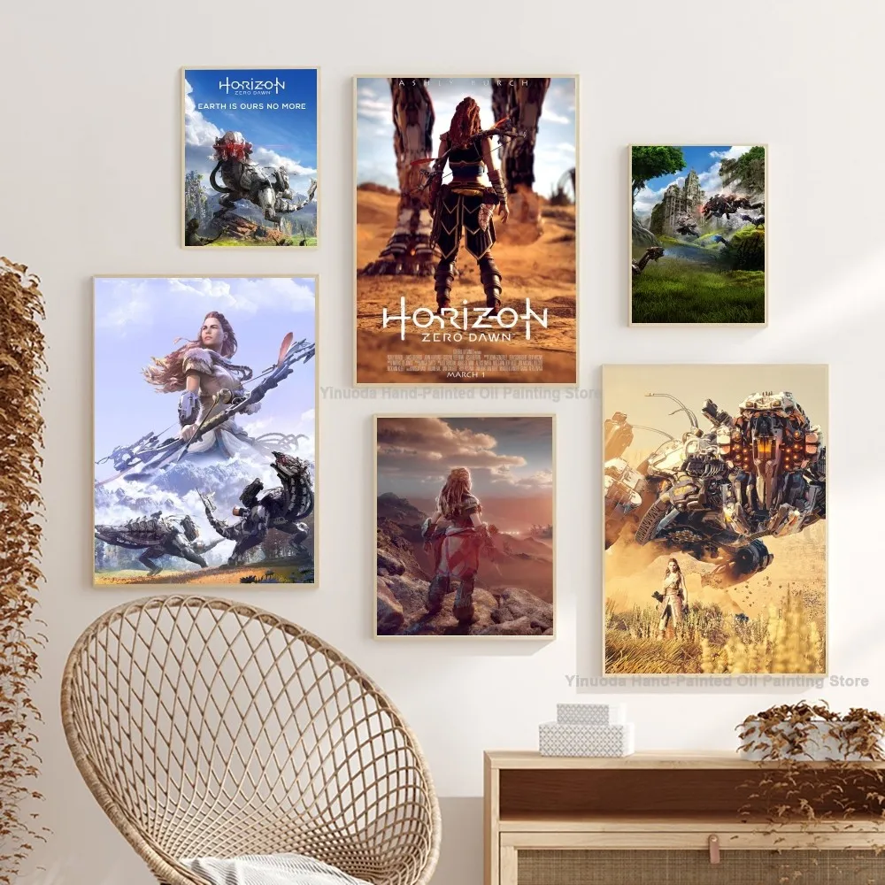 1PC Horizon Zero Dawn Game Poster Paper Print Home Living Room Bedroom Entrance Bar Restaurant Cafe Art Painting Decoration