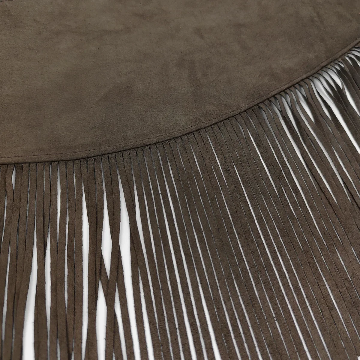 Creative fashion design Maillard suede fringe retro waist cover for women waste soil style wear decorative skirt waist cover