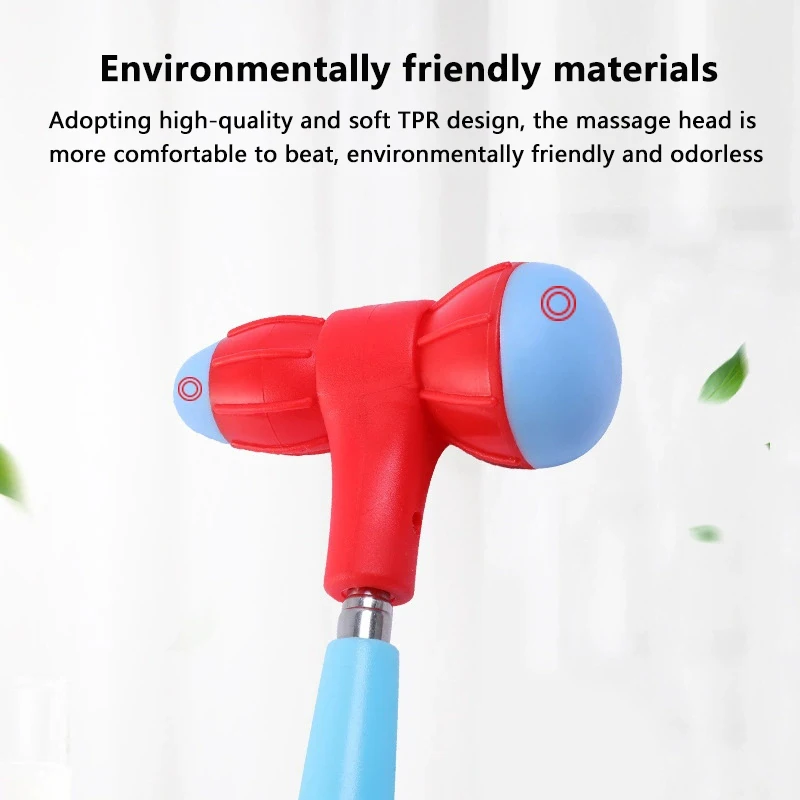 

Массажный молоток с двумя выдвижными головками для глубокого массажа тканей и меридианов, 1 шт.