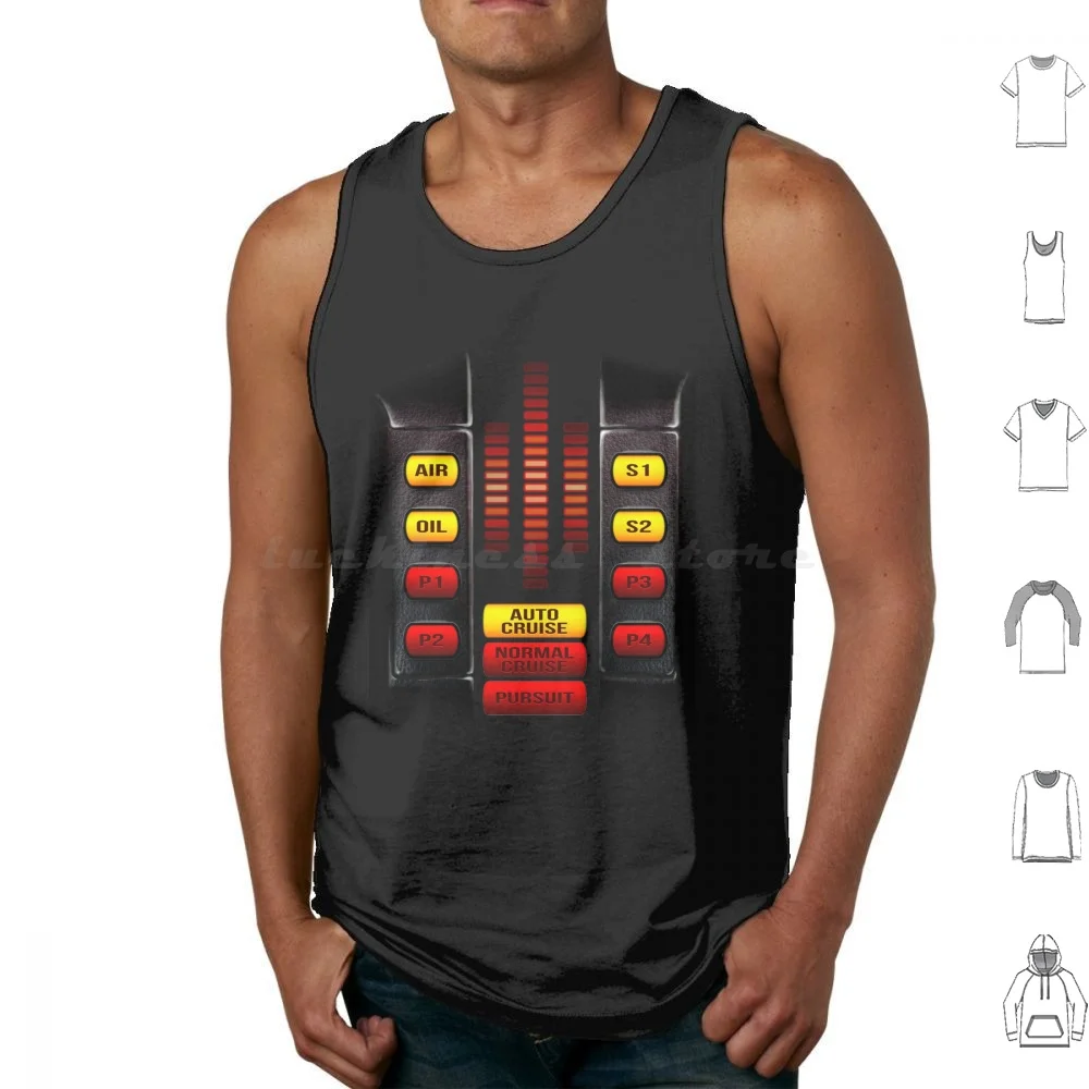 Kitt Tank Tops Vest Sleeveless Knight Rider Kitt Car 80s Serie Series Tv Tv Series David Hasselhoff Retro Vintage Robot Turbo