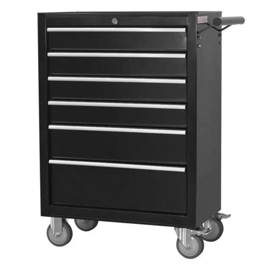

6-Drawer Rolling Tool Chest Cabinet Large Capacity Metal Tool Box with Wheels and Locking Roll Around Storage Organizer Tool Ca