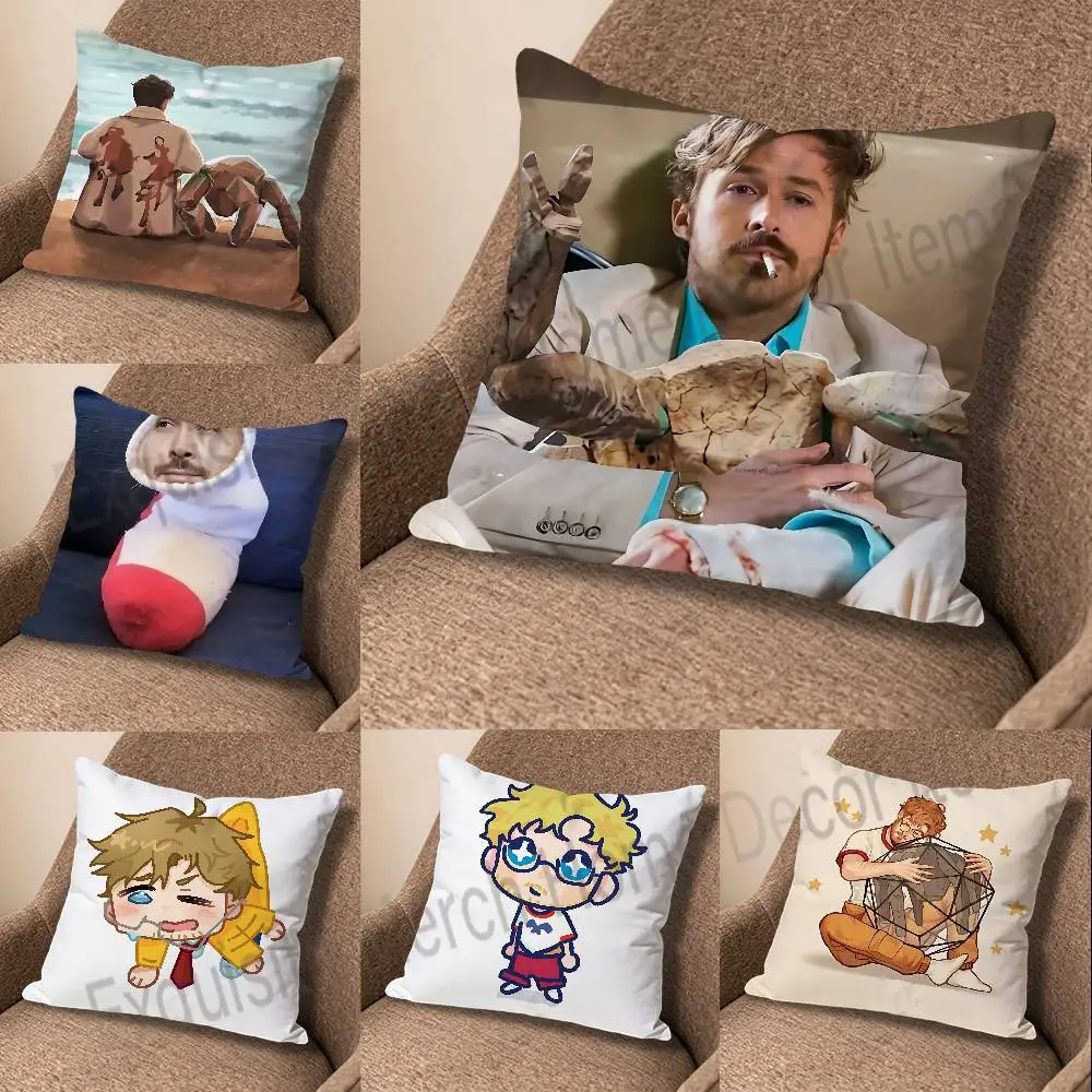 P-Project Hail M-Mary Ryan Gosling Throw Pillow Case Decoration Bed Custom Square Pillowcase Pad Cover