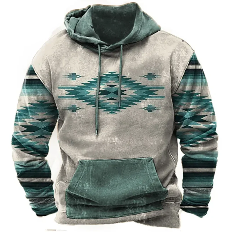 Otoño Vintage estilo étnico sudaderas con capucha impresión 3D hombres mujeres Casual de gran tamaño Y2k Sudadera con capucha jerseys sudaderas con capucha ropa masculina