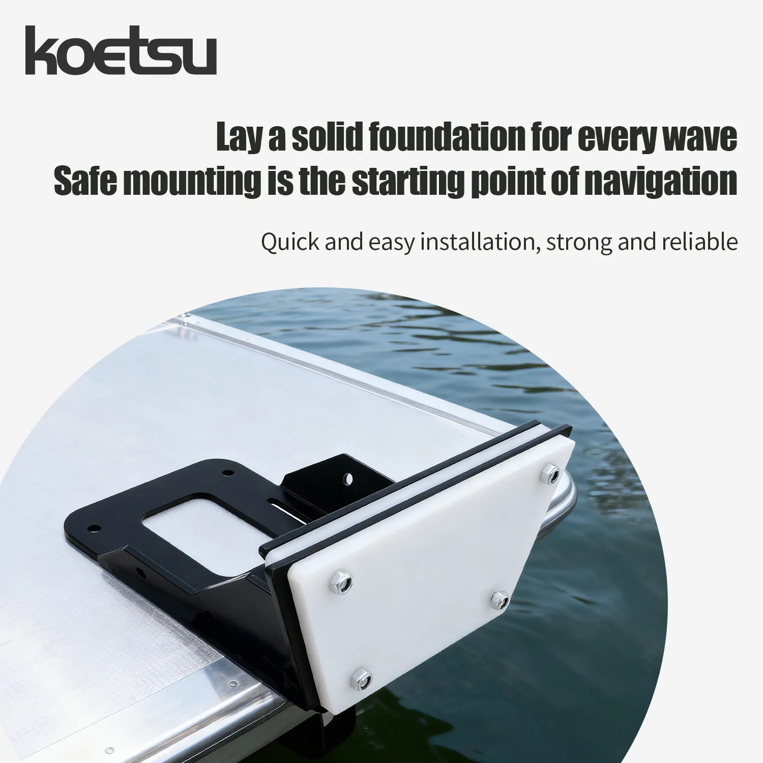 

KOETSU outboard motor mounting plate for Yamaha, Mercury, Hangkai, Parsun, Tohatsu and Suzuki outboard motors up to 6HP