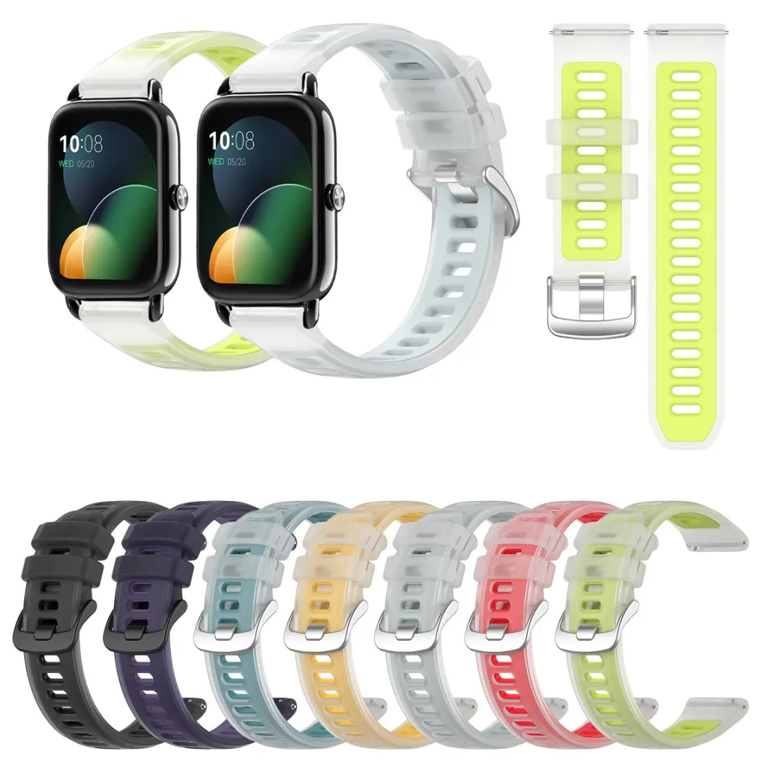 20 22 mm Jelly Silikon Ersatzarmband für Haylou LS01 LS02 RS4 Plus LS02Pro LS05 Solar Watch 2Pro