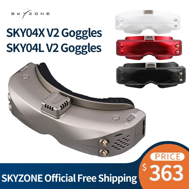 SKYZONE Sky04x Sky04l V2 04X 04L V2 FPV Goggles 5.8G 48CH Steadyview  Receiver FPV Video Glasses with Head Tracker for RC Drone