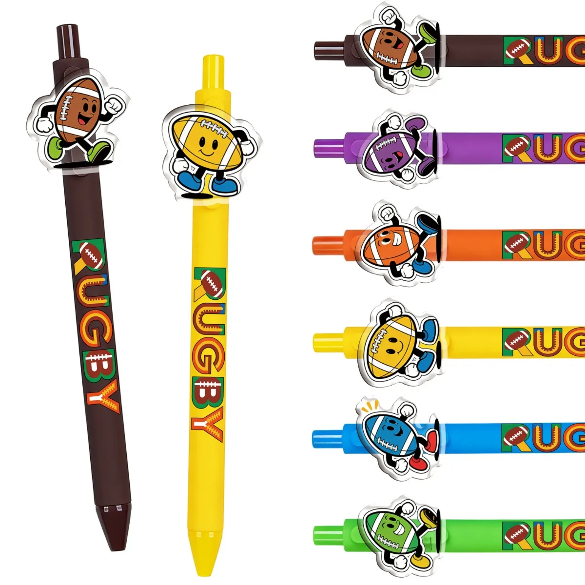 12PCS Rugby Shape Ballpoint Pens Student Writing Pens Creative Stationery Office Supplies Friend Gift Pens