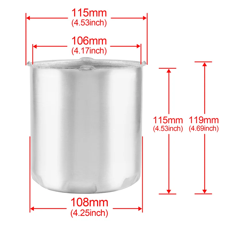 1pc 108mm/4.25in 106mm/4.17in Push Through Center Cap for Hole Bearing Truck/ Trailer Aluminium Concave Car Chrome