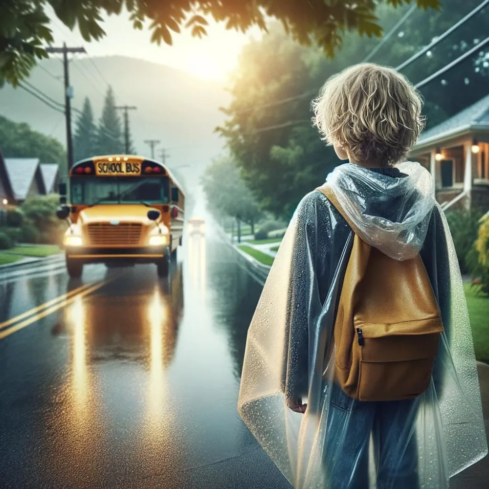 معطف مطر Hagon PRO للاستعمال مرة واحدة للأطفال مع غطاء للرأس (5 عبوات) - معطف مطر خفيف الوزن مقاوم للماء للأطفال الصغار والعباءات في حالات الطوارئ #6