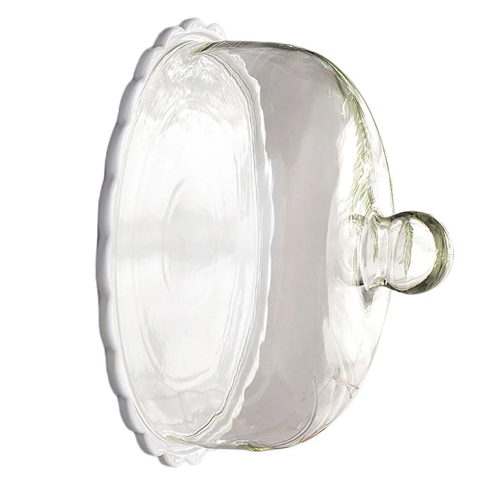 

1Set Cake Stand with Cover Glass Dessert Cover Odorless Healthy Safe Long Time Use Dessert Hood Cake Hood