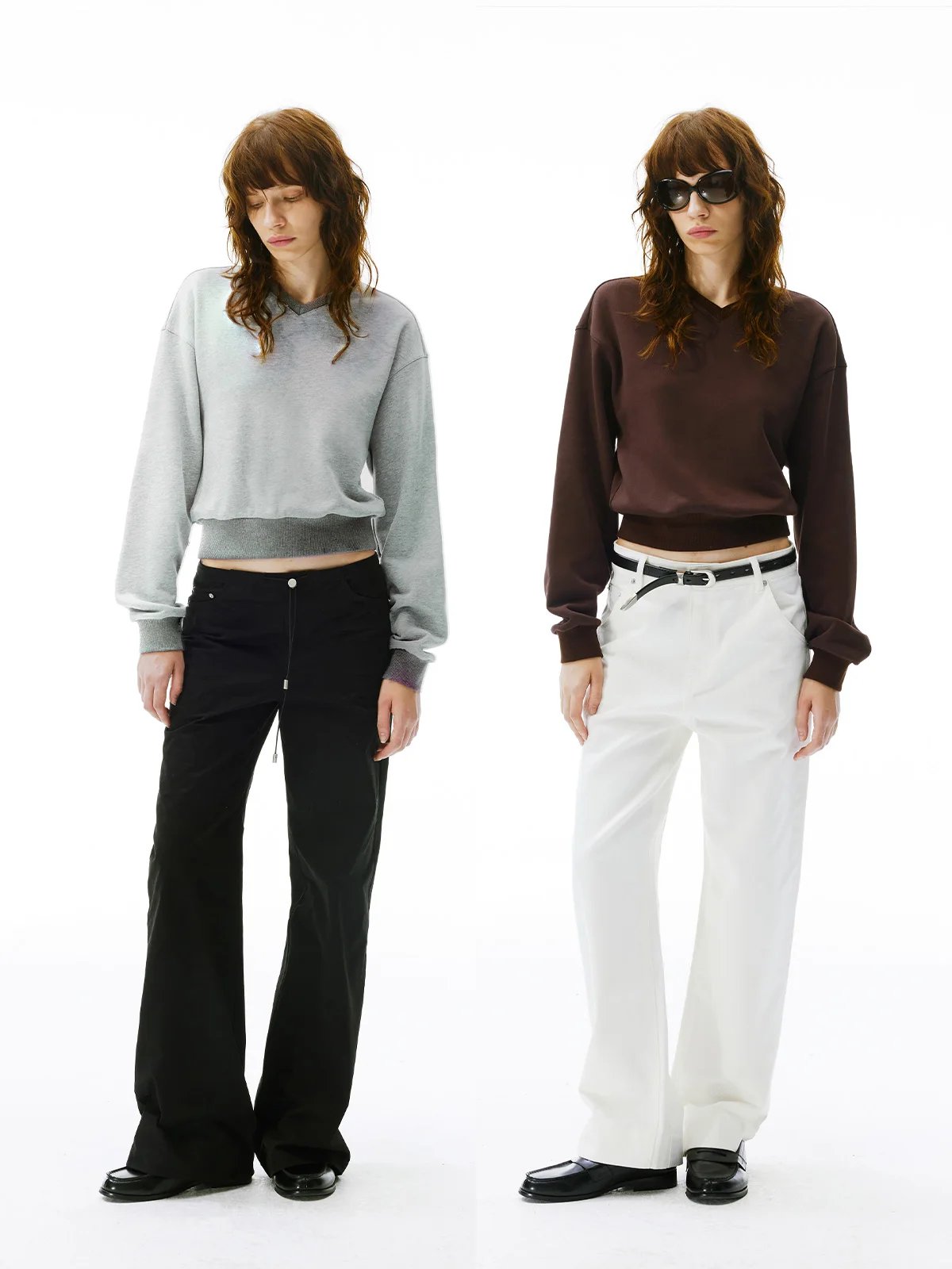 

Удобное свободное худи с V-образным вырезом Cleanfit 25, осенне-зимнее, женское, хлопковое, с длинным рукавом, круглым вырезом, цветное