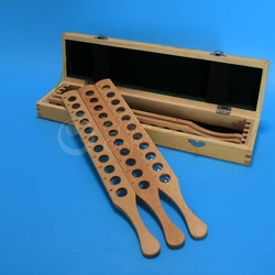Wooden Handle Retinoscopy Rack Set 55 lens 5 Row 55 Diopters with wooden case Top Quality certificated| Ret Rack Set
