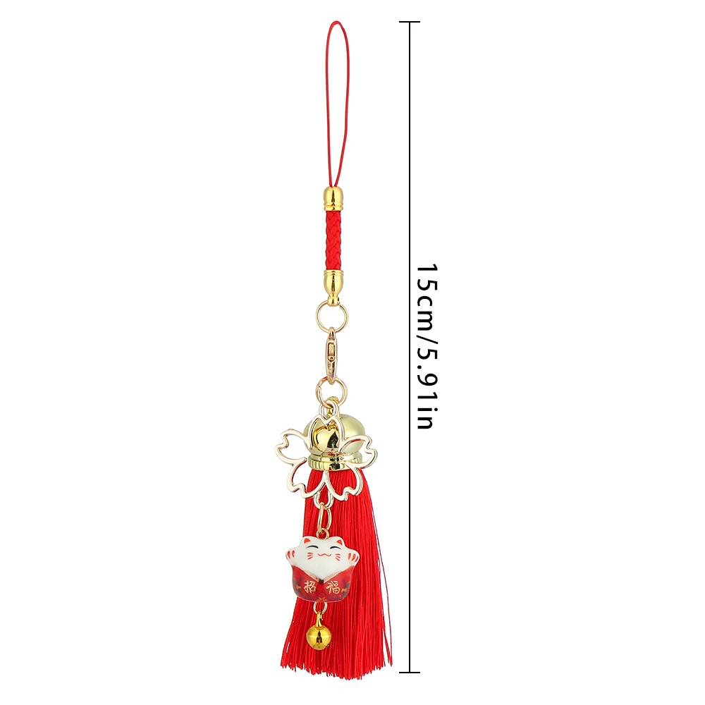 Janpanese Smart phone Strap Lanyards for iPhone Samsung Decor Daisy Flower Cat Bell Mobile Phone Strap Hang Rope Phone Charm