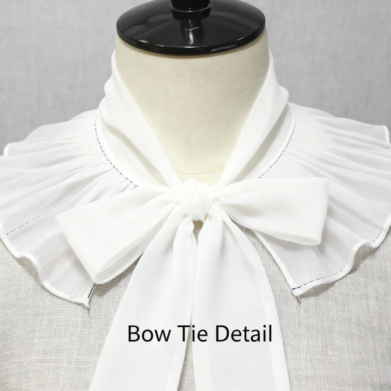 

Поддельный воротник с рюшами и бантом в средневековом стиле, винтажный изысканный аксессуар для одежды