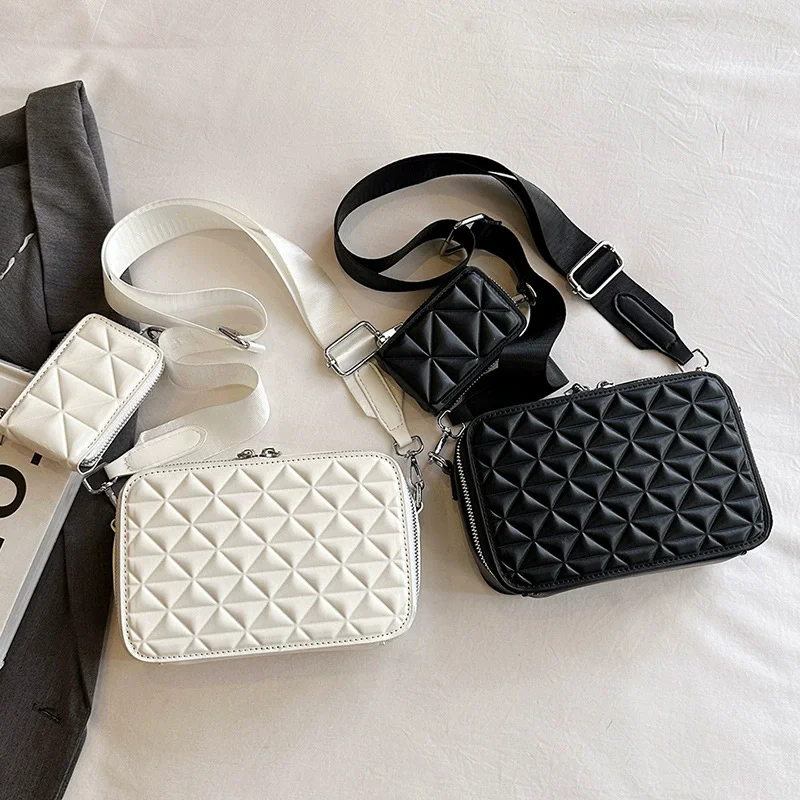 

Fashion Man's Bag Geometry Handbag Luxury PU Leather Shoulder Crossbody Bag Unisex Qualited Satchels Trendy Square Box Pack