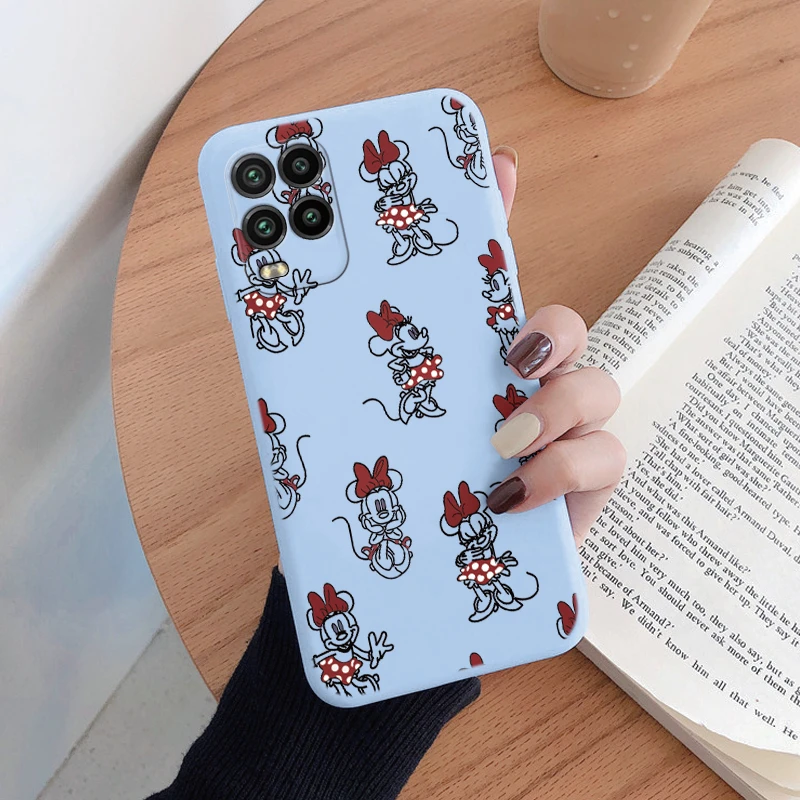 For Xiaomi Mi 10 Lite 5G Phone Case Pink Mickey Mouse Minnie Cover Soft TPU Fundas For Xiaomi Mi 10 Lite Bags Donald Duck Coque