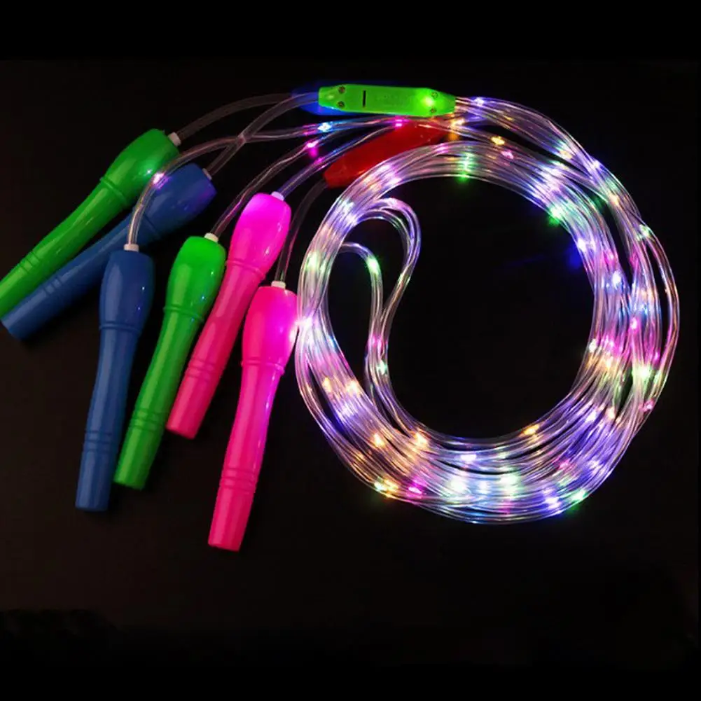 Illuminated Jump Rope Night Exercise Fitness Training Entertainment Glowing Rope Skipping Fun Toys Optical Playing Led Lamp New