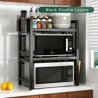 Household Multi-layer Width and Height Adjustable Storage Rack, Kitchen Vertical Simple and Modern Anti Rust Oven Storage Rack