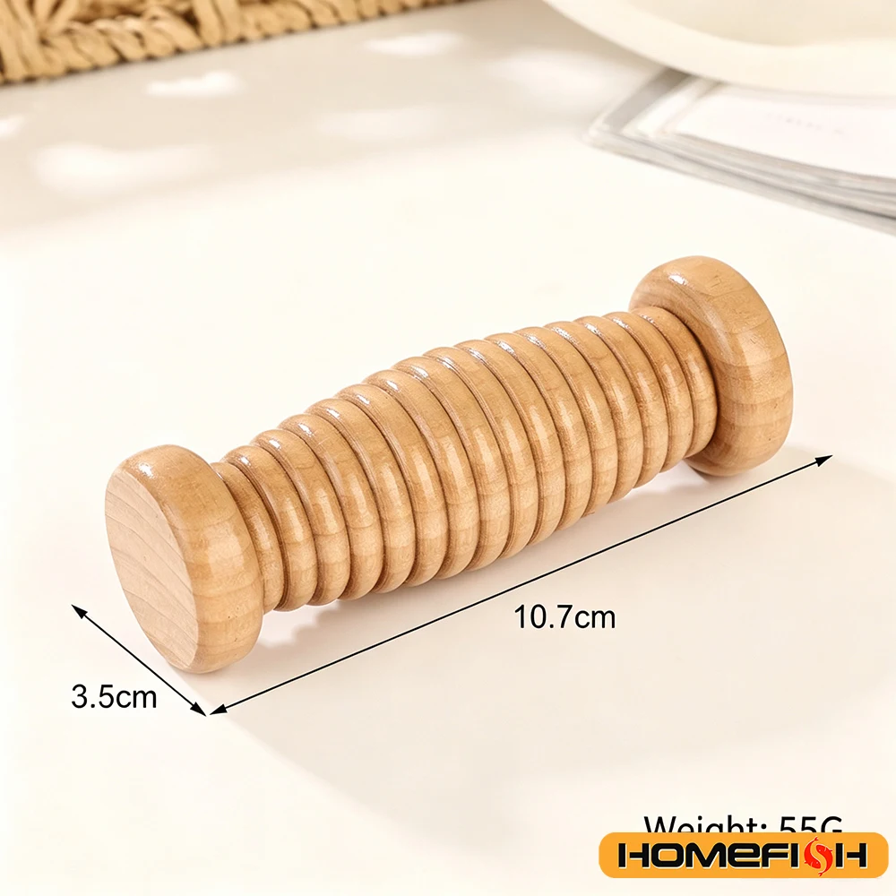 Wooden Massager Body Back Wooden Foot Roller, Foot Massager for Plantar Fasciitis, Relaxation view 6