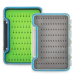 Goture 100% Waterproof Fly Lure Box Portable Trout Flies Bait Storage Box With Silicone Insert Case Plastic Fishing Accessory