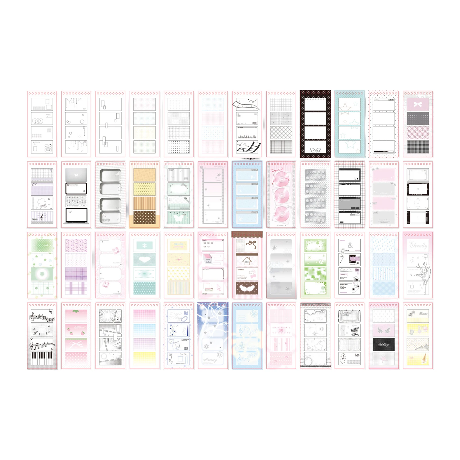 Spiral-Grid Journal Storyboard Notebook for Scrapbooking School Notes Office Scheduling Durable Paper
