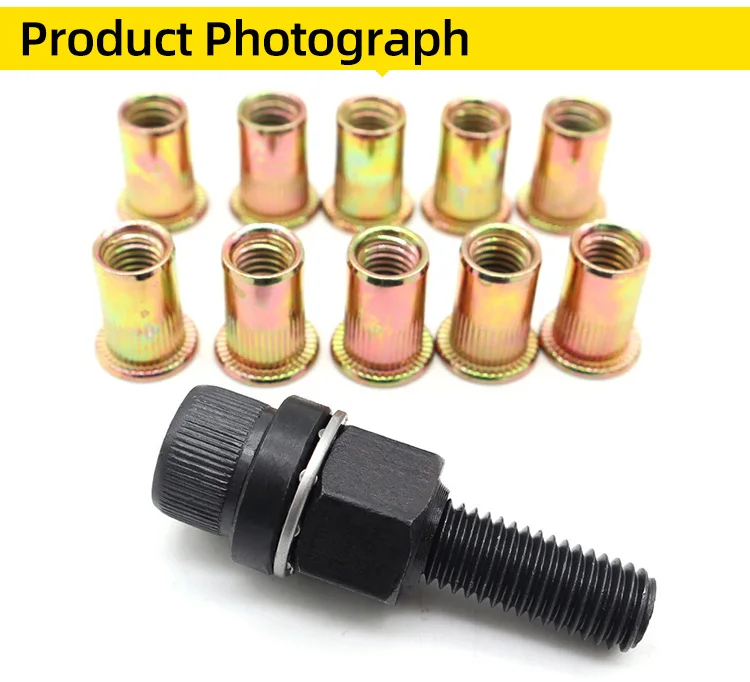 Rivet Nut Tool Drill Adapter M3 M4 M5 M6 M8 M10 M12 Simple Installation Electric Manual Cordless Riveter Metal License Plate