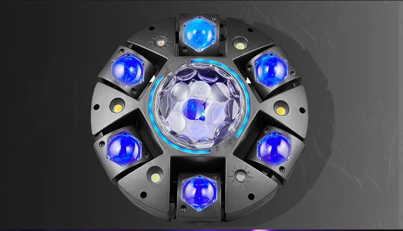 2026 LED RGB Disco Magic Ball Licht DMX Club DJ Bar Stroboskop Musikaktivierte Indoor-Heimparty Romantische Multi-Effekt-Beleuchtung – Detail 8
