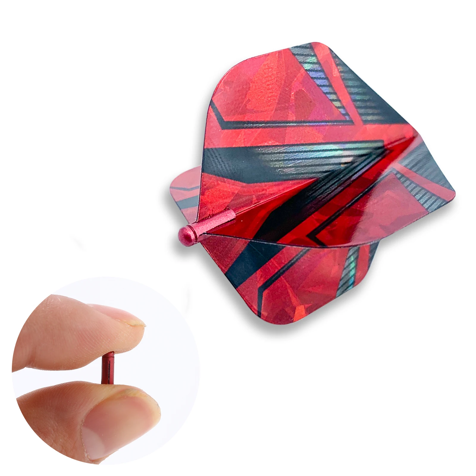 Huanqu 6 عبوات من واقيات أجنحة السهام المتينة - 4 ألوان متوفرة (فضي/أحمر/أسود/ذهبي) تحسين استقرار الطيران، مناسبة للاعبين المحترفين والمبتدئين، ملحقات السهام الأساسية