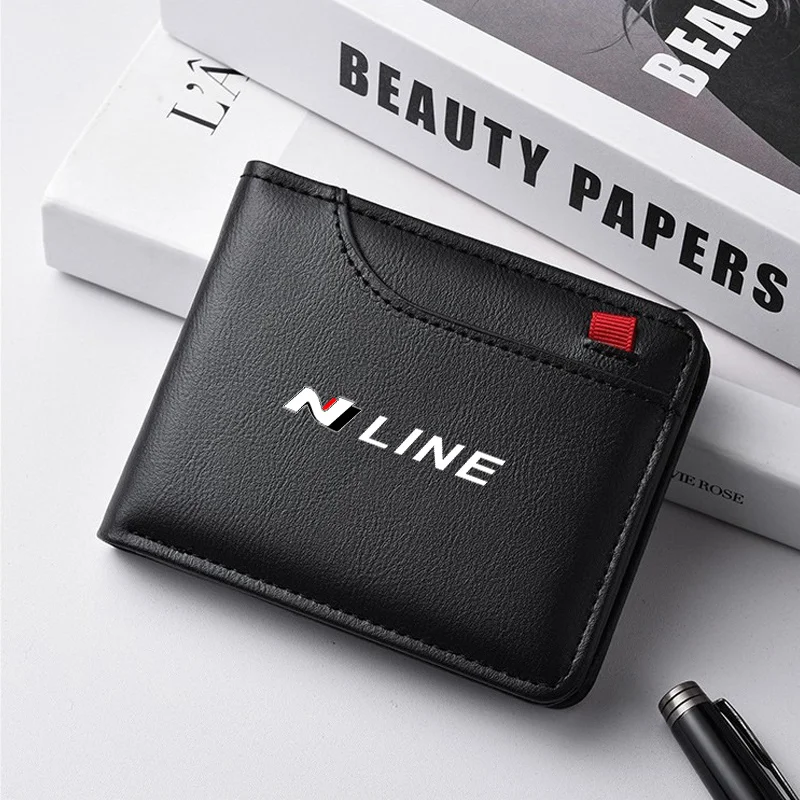 1PC Car Styling Driver License Credit Card Holder Business Wallet For Hyundai N Avante Sonata Elantra i30 i20 Tucson N Line - view 3