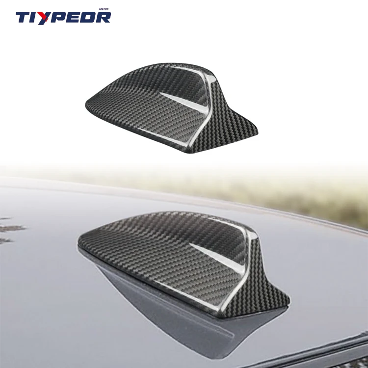 tiypeor-pour-bmw-e90-e92-m3-2004-2013-2006-2007-2008-2009-2010-cache-d'antenne-en-aileron-de-requin-en-fibre-de-carbone-seche-brillante-garniture-adhesive