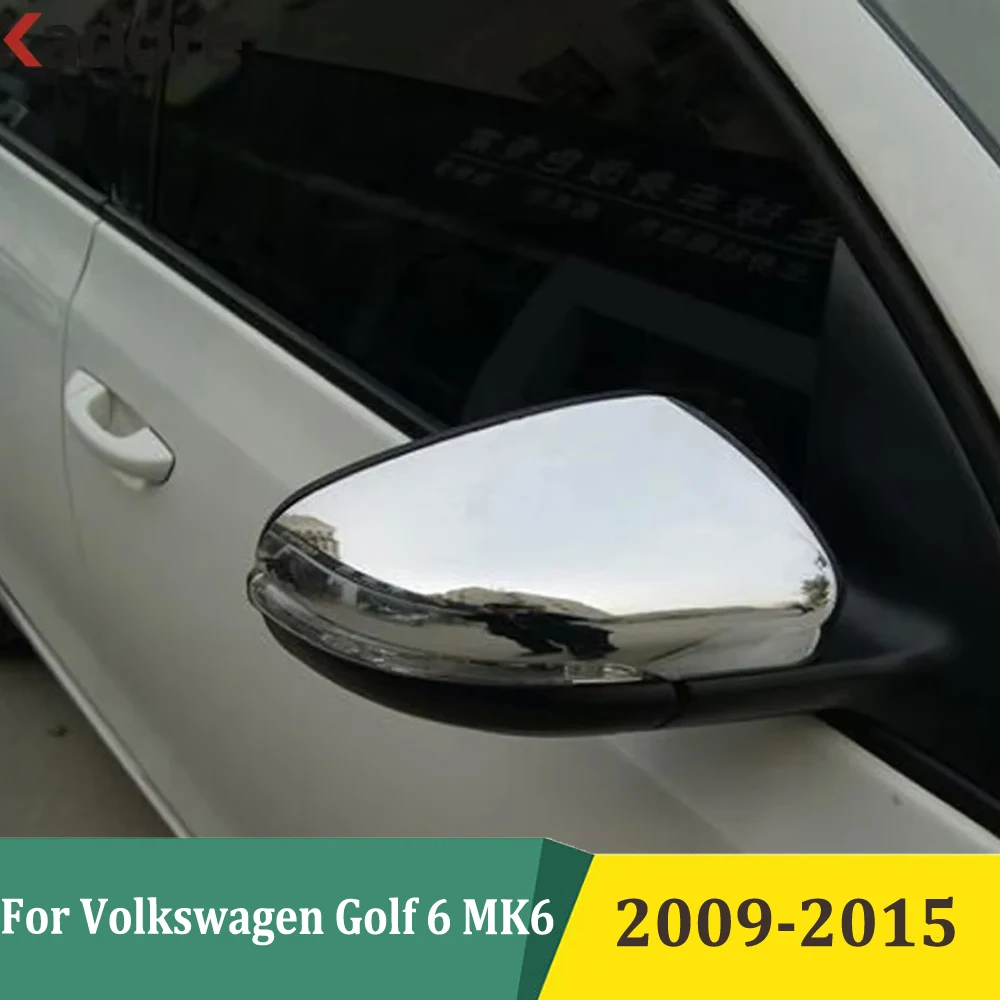 

For Volkswagen Golf 6 MK6 2009-2015 Chrome Rearview Mirror Side Door Mirror Cover Protector Trim Car Styling Accessories