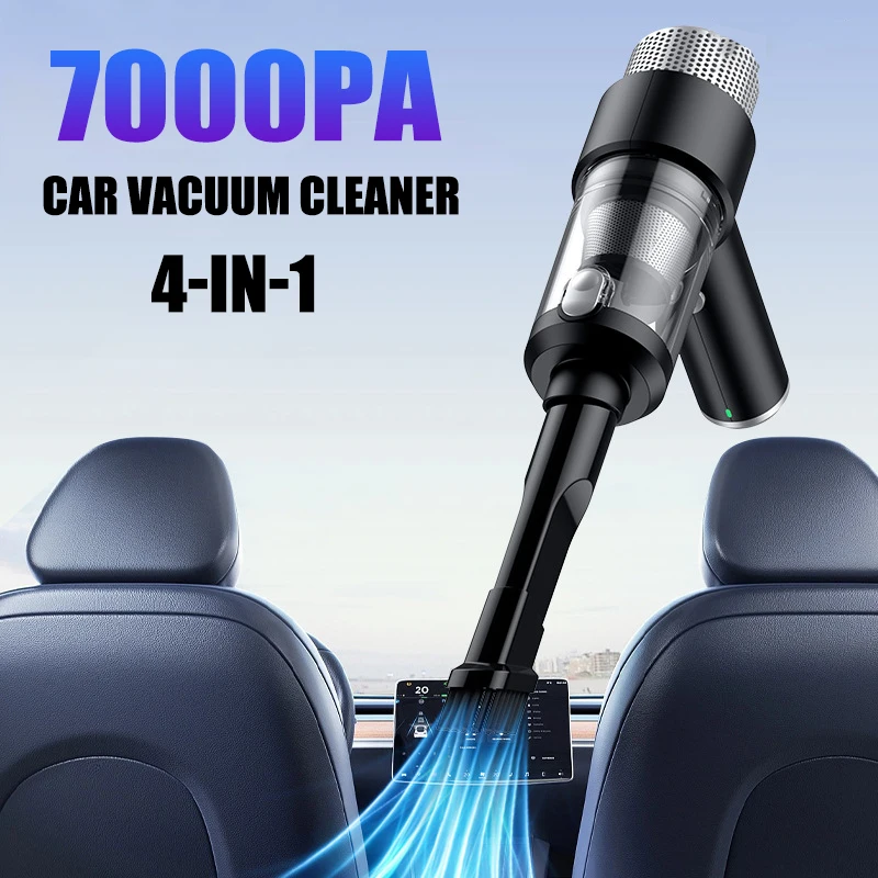 

Car Vacuum Cleaner 7000Pa Strong Suction Wireless Vacuum Cleaner Powerful Suction Portable Handheld Cordless Blower Car Cleaner