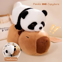 Double-Sided Flip Panda Toy Capybara Transform Plush Doll 2-in-1 Capybara Flip Change Transform Panda Soft Pillow Children Gifts