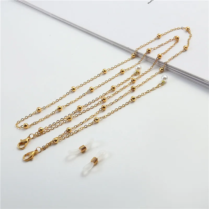 Sunglasses Masking Chains For Women Acrylic Pearl Crystal Eyeglasses Chains Lanyard Glass New Fashion Jewelry Wholesale