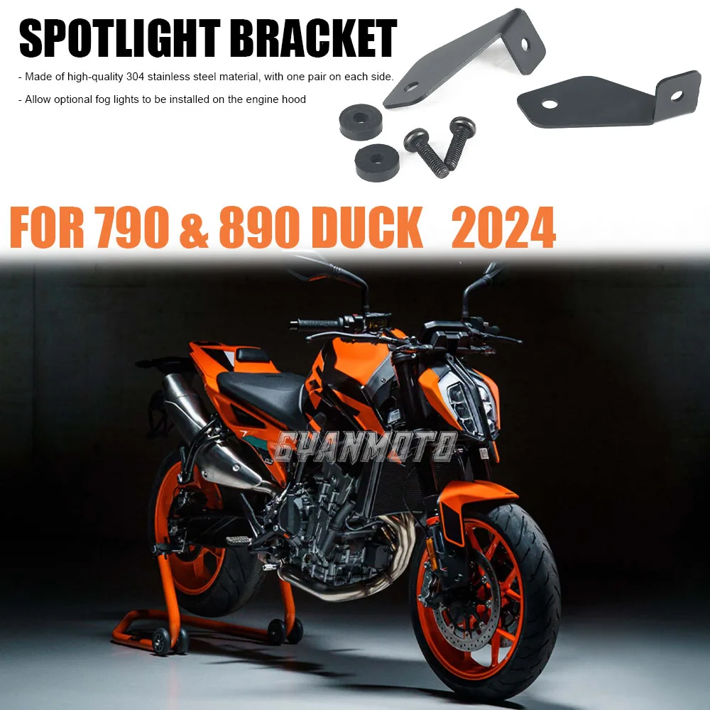 

For 790 Duke 890 Duke 790Duke 890Duke 2024 Motorcycle Front Spotlight Mount Holder Fog Lights Hidden Installation Bracket Stand